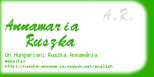 annamaria ruszka business card