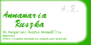 annamaria ruszka business card